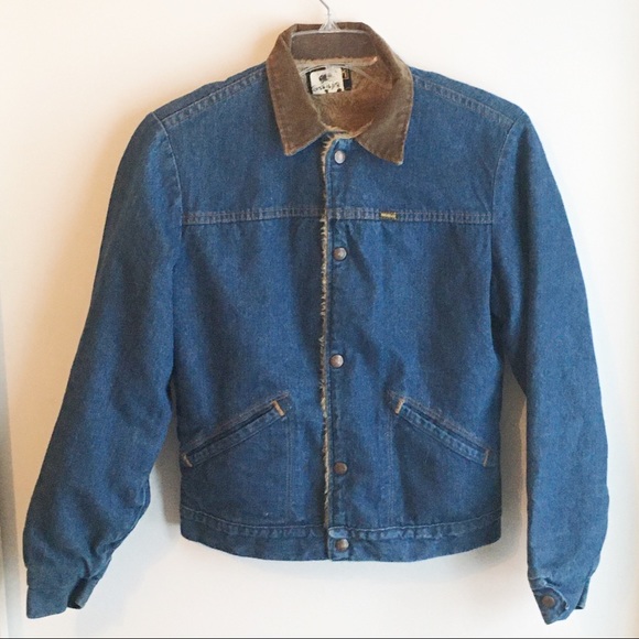 Unique Vintage Jackets & Blazers - Vintage Boys Jean Jacket Fleece Lined Youth 16/18